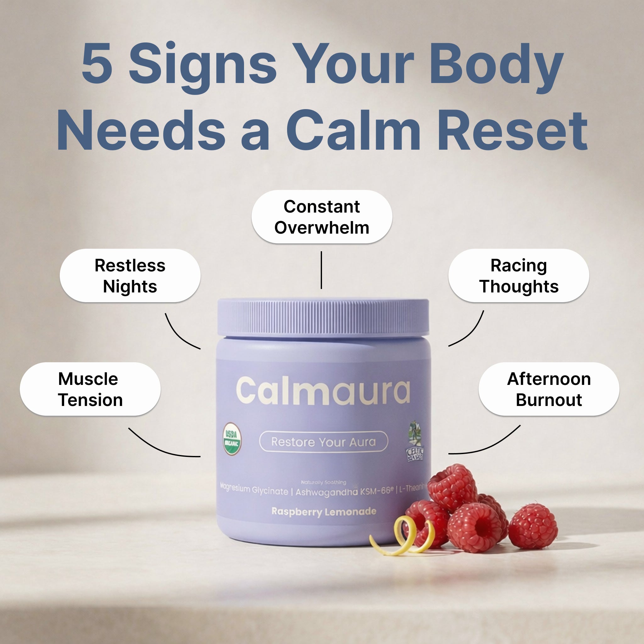 Calmaura Organic Drink Mix with Celtic Sea Salt®