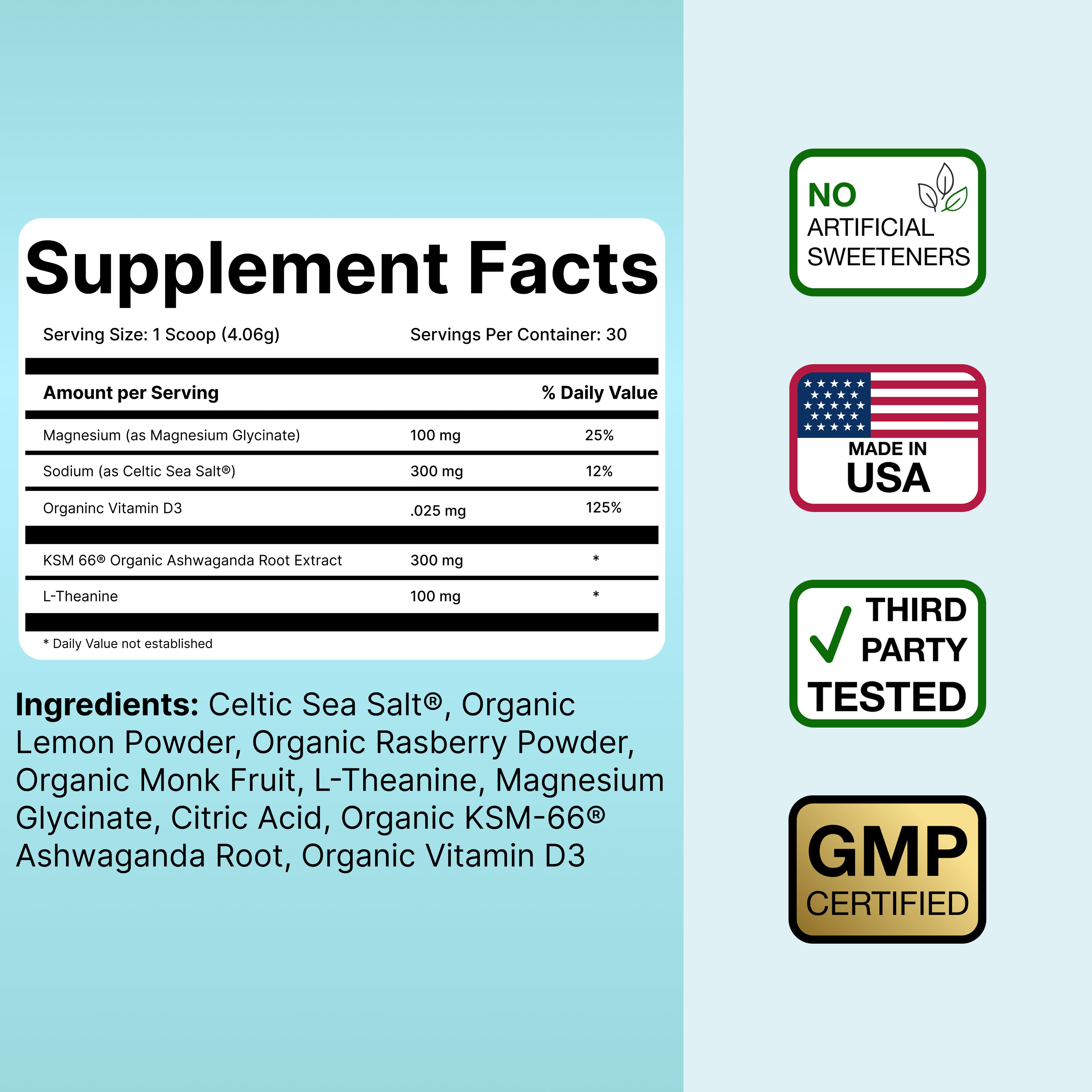 Organic Natural Calm Drink Mix with Celtic Sea Salt®