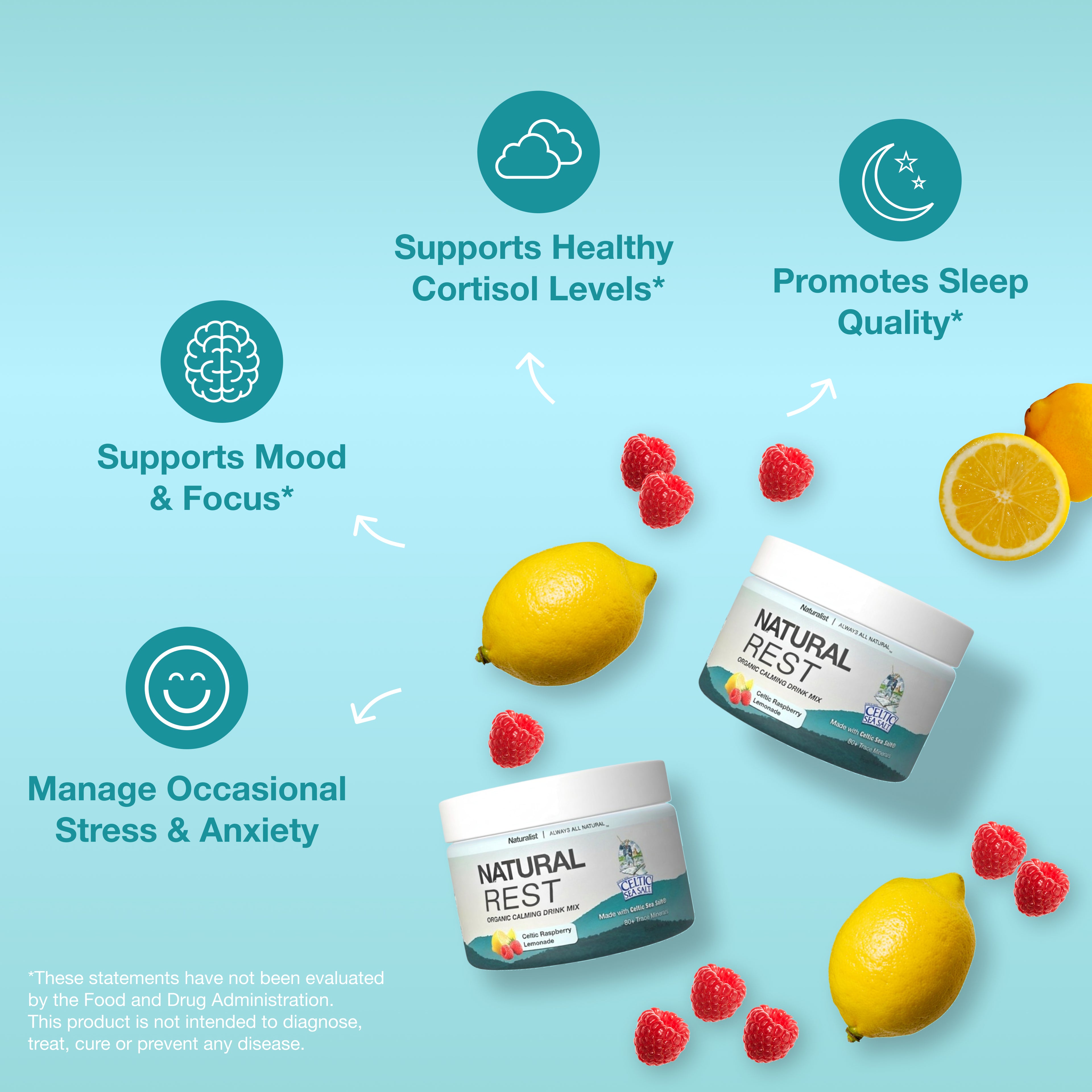 Organic Natural Calm & Sleep Drink Mix with Celtic Sea Salt®